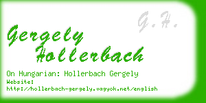 gergely hollerbach business card